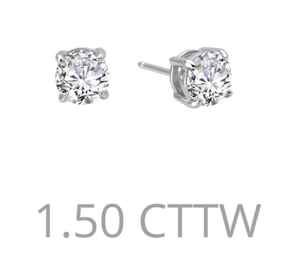 1.5 cttw Simulated Diamond Post Earrings - Jewelry Works