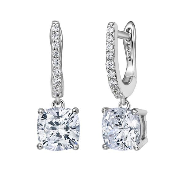 Simulated Diamond Huggie Drop Earrings E0238CLP - Jewelry Works