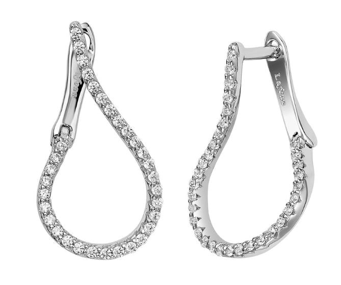 Simulated Diamond Open Earrings E0241CLP - Jewelry Works