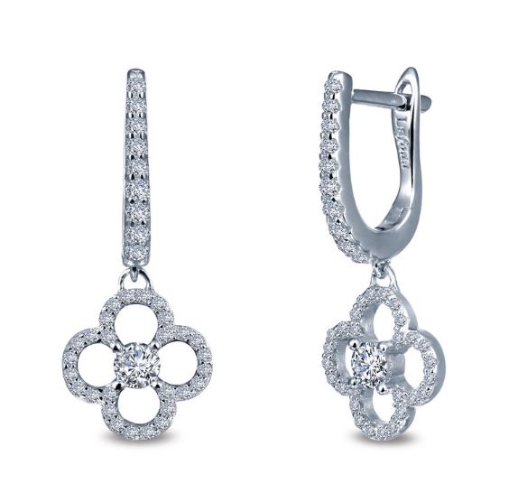 Simulated Diamond Clover Earrings E0274CLP - Jewelry Works