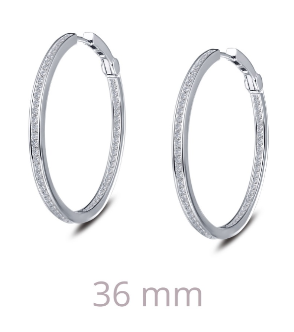 36mm Channel Hoop Earrings E0309CLP - Jewelry Works