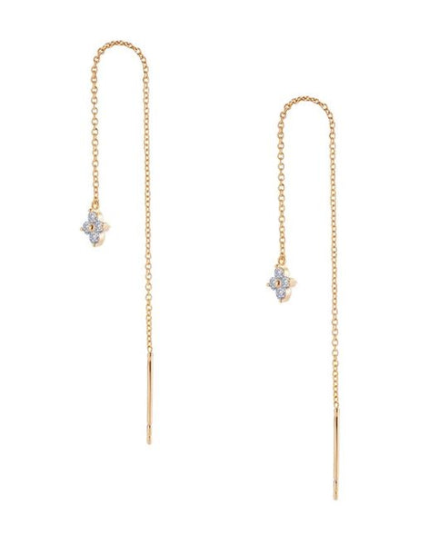 Thread Drop Simulated Diamond Earrings - Jewelry Works
