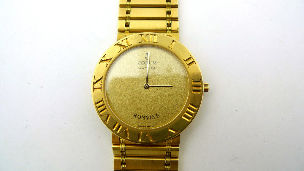 18K Yellow Gold Corum Wrist Watch with Original Paperwork - Jewelry Works