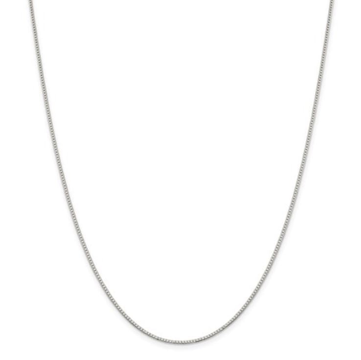 Sterling Silver Rhodium-Plated 1.10mm Box Chain