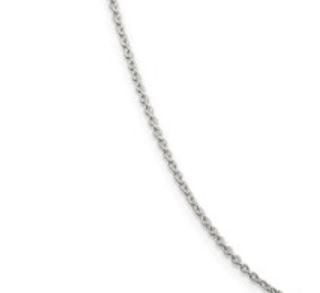Sterling Silver Rhodium-Plated 1.5mm Cable Chain