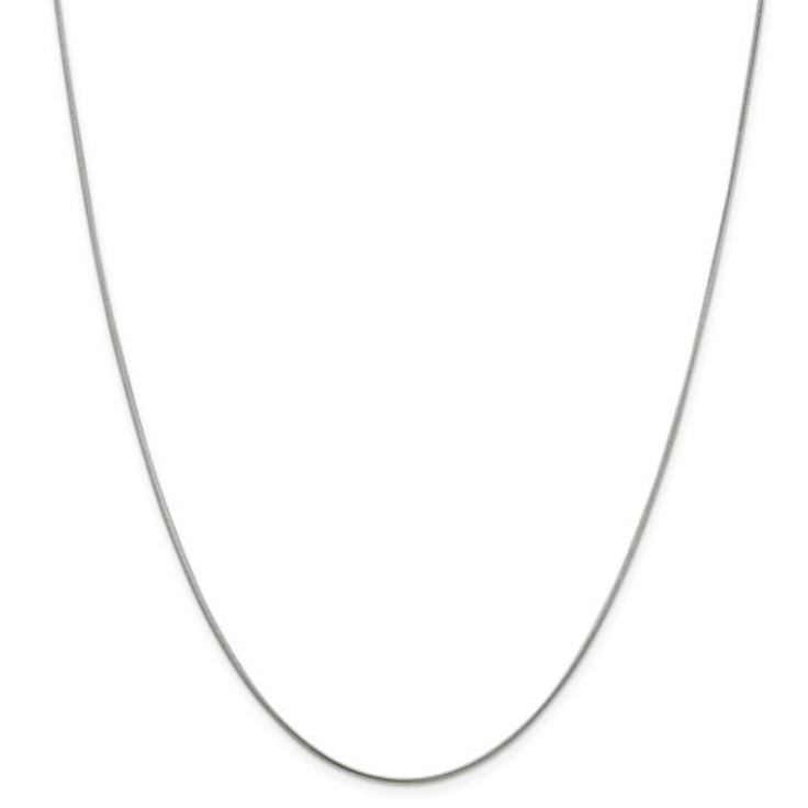 Sterling Silver 1mm Round Snake Chain